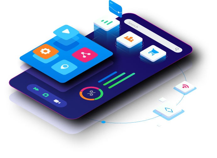 Happy professional pointing