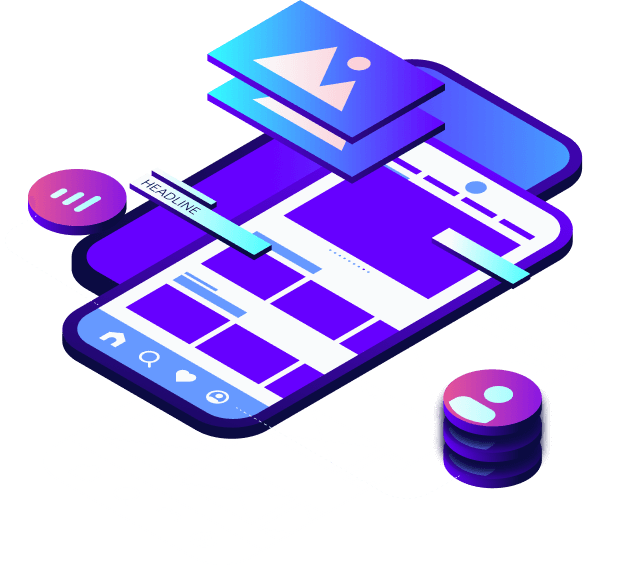 Happy professional pointing